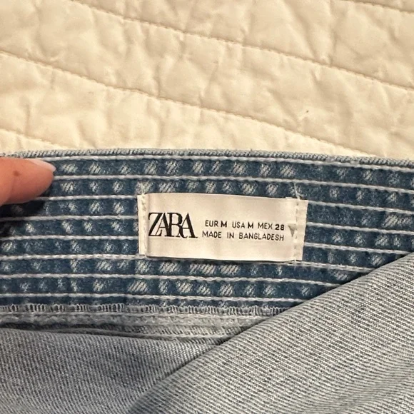 Zara Denim Blue Mini Dress - Picture 2 of 4